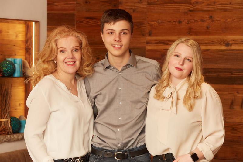 Bilder der Gastgeberin Cornelia Berwanger und Ihren beiden Kindern