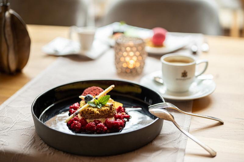 Detailaufnahme eines Gerichts im Restaurant des Berwangerhofs