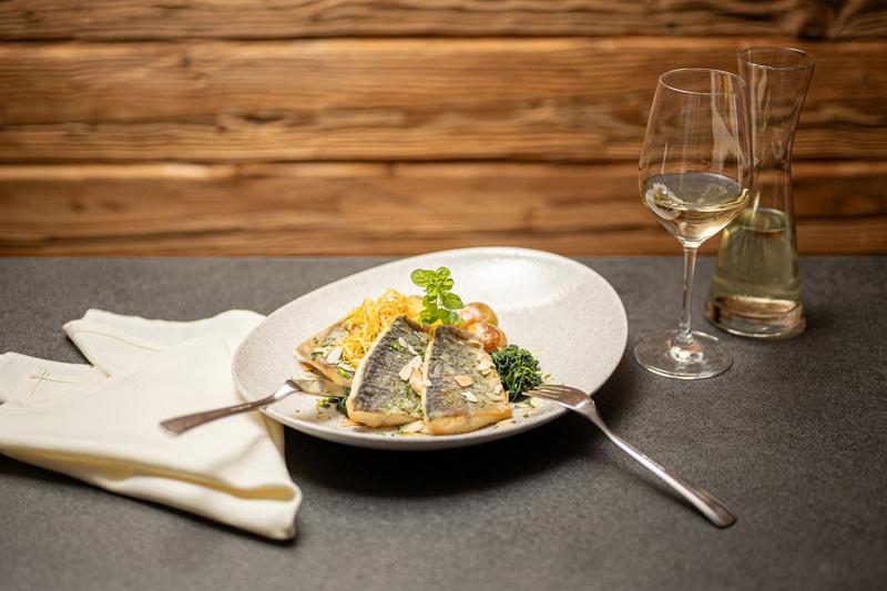 Detailaufnahme eines Gerichts im Restaurant des Berwangerhofs