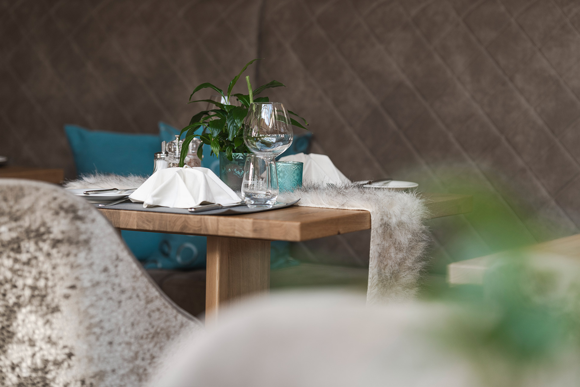 Aufnahme des Restaurants im Hotel Berwangerhof