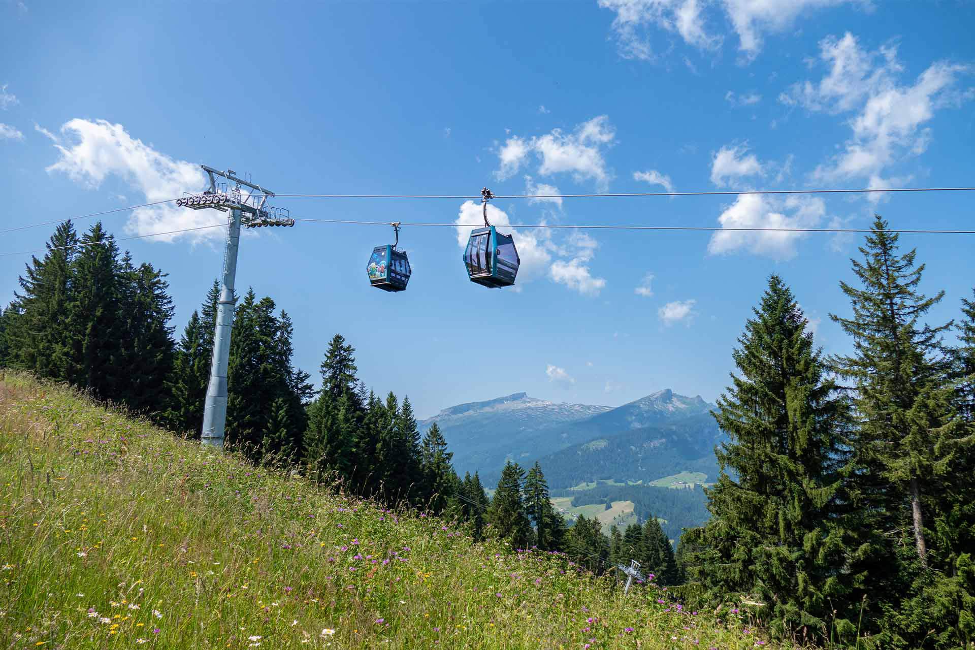 Sommerliche Allgäuer Bergbahn