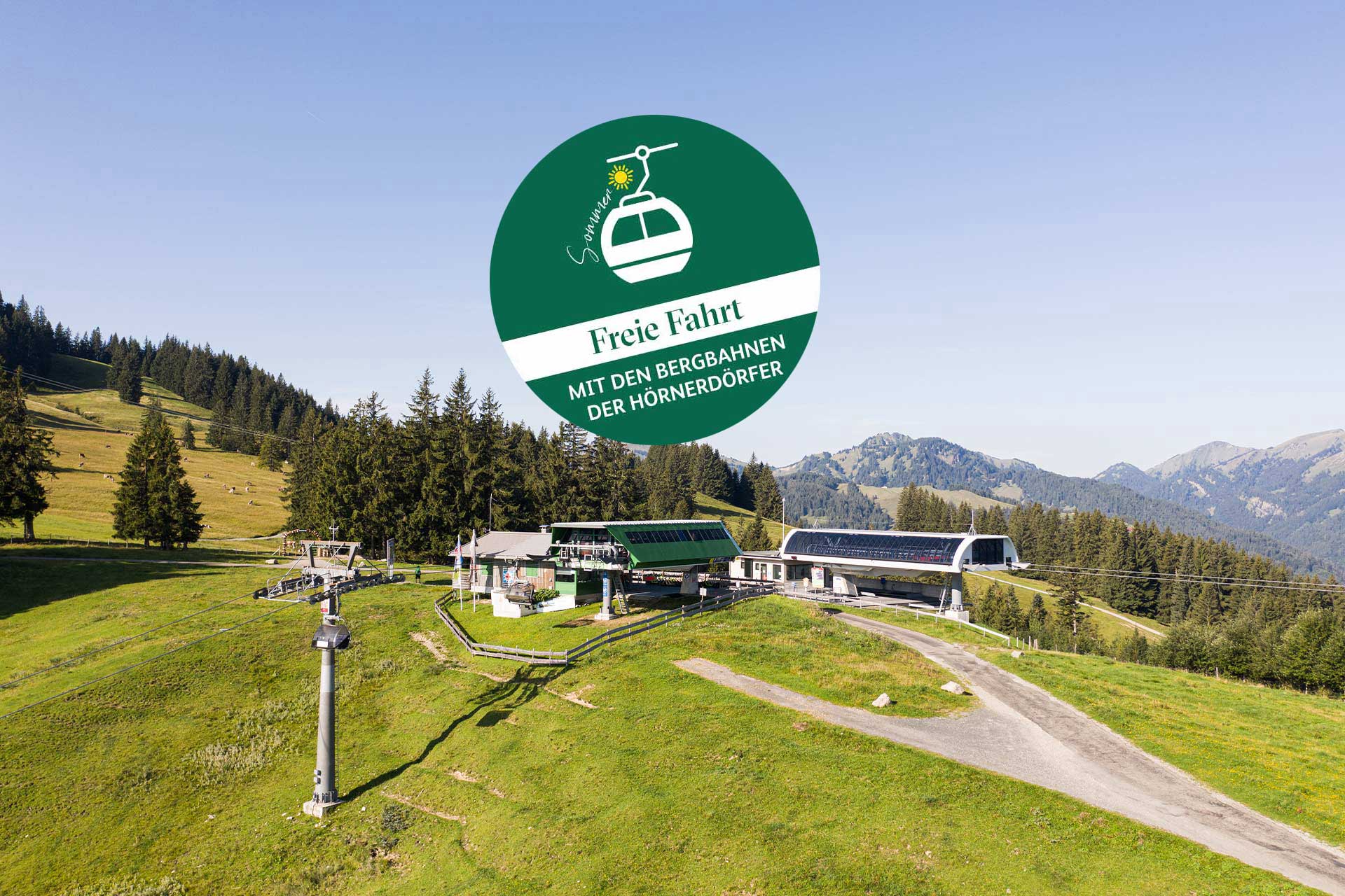 Sommerliche Allgäuer Bergbahn